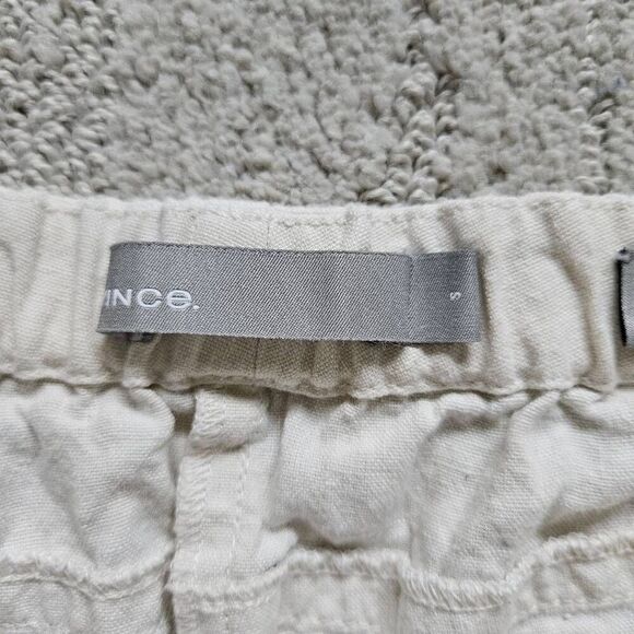 Vince Linen Silk Blend Shorts Size Small in Cream - Picture 2 of 6